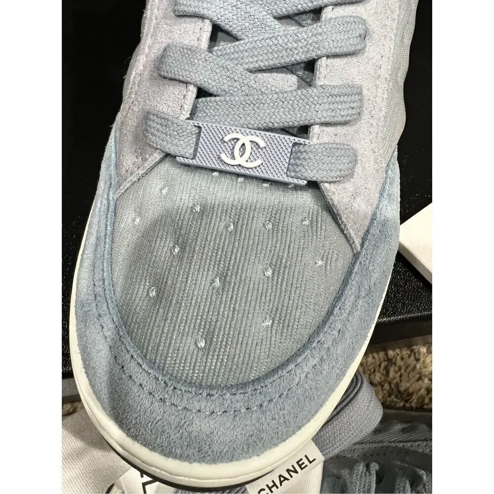 Gorgeous chanel light blue sneakers size 36